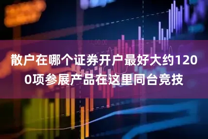 散户在哪个证券开户最好大约1200项参展产品在这里同台竞技