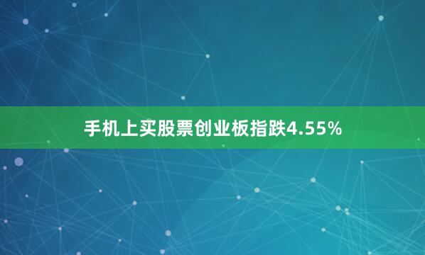 手机上买股票创业板指跌4.55%